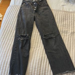 Rib cage straight Levi’s black / grey. Comfortably worn.